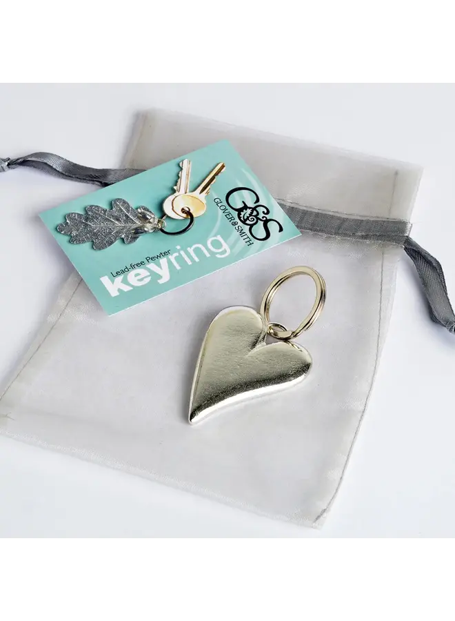 Heart Pewter Keyring  61