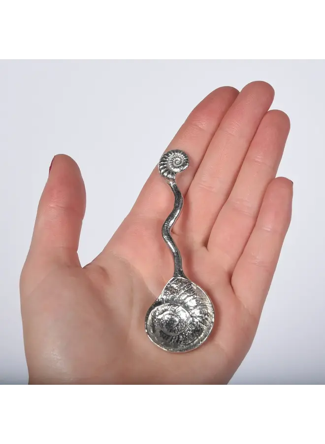 Ammonite Fossil Small Pewter Sugar Spoon
