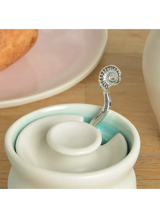 Ammonite Fossil Small Pewter Sugar Spoon
