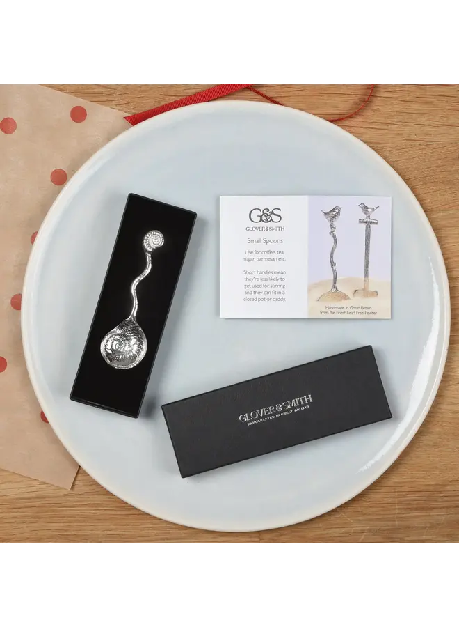Ammonite Fossil Small Pewter Sugar Spoon