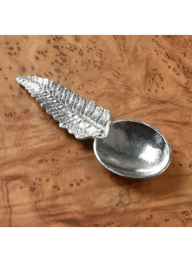 Fern Leaf Contemporary Pewter Tea Caddy Spoon