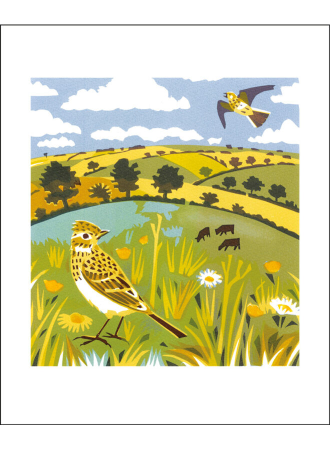 Skylarks card by Carry Akroyd