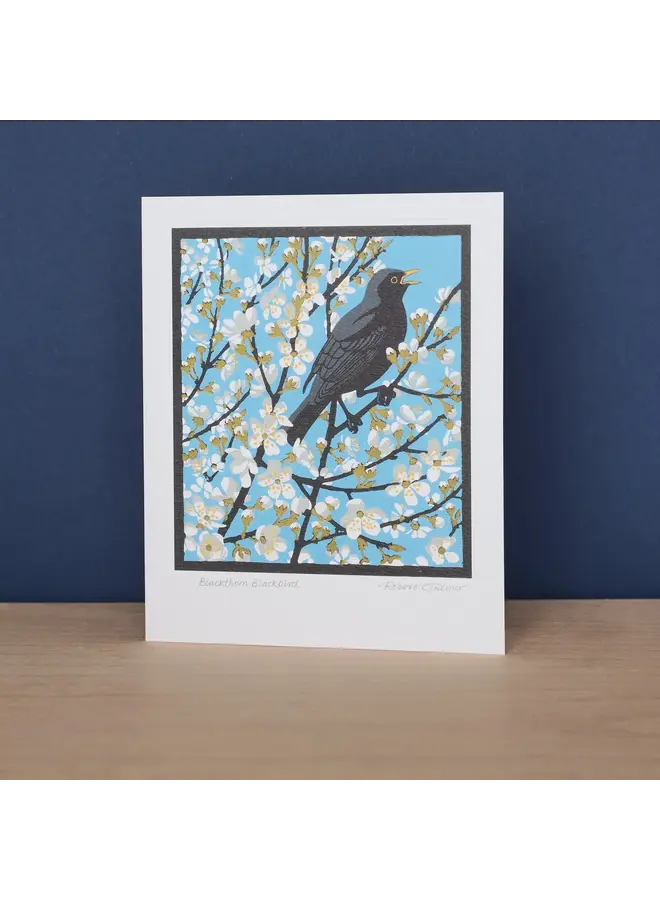 Tarjeta de mirlo endrino de Robert Gillmor