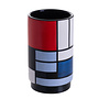 Mondrian Composition Liten Cylinderformad Keramisk Kruka 261