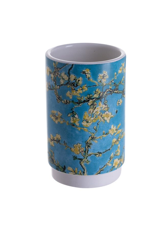 Van Gogh Almond Blossom  Small Cylinder Ceramic Pot 258