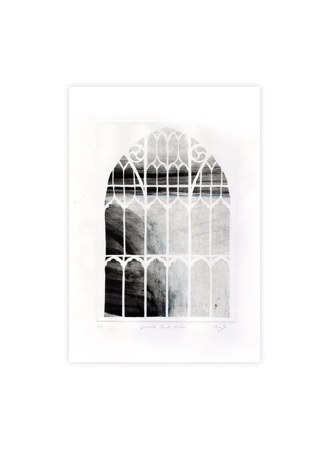Haworth Church Window  Drypoint Print 5/6