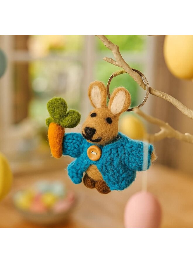 Rabbit in Cardigan Keyring 55