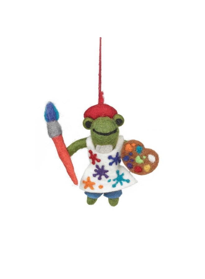 André the Artist Frog Hanging Decoration 46