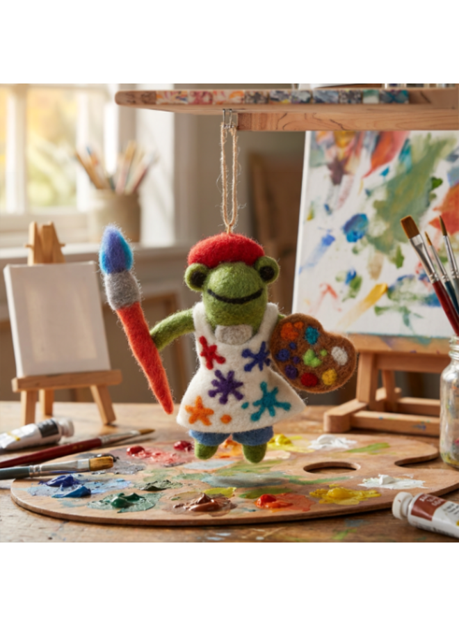 André the Artist Frog Hanging Decoration 46
