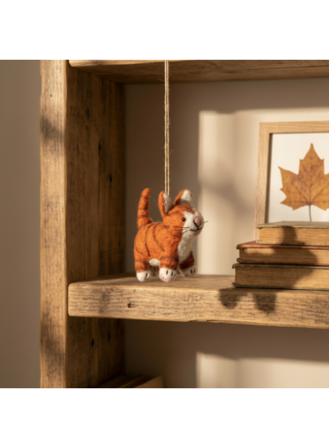 Decoración colgante de fieltro Colin el gato 45