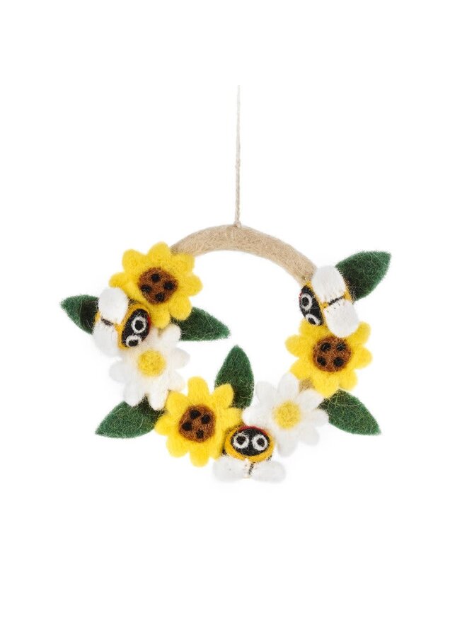 Frühlings-Bienen- & Blumen-Mini-Kranz 41