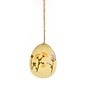 Yellow Large Floral Easter Egg Hanging Decoration 50