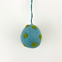Blue & Green Dots small Easter Egg Felt Hanging Decoration 59