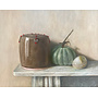 Nature morte - Œuf en marbre, pot et citrouille