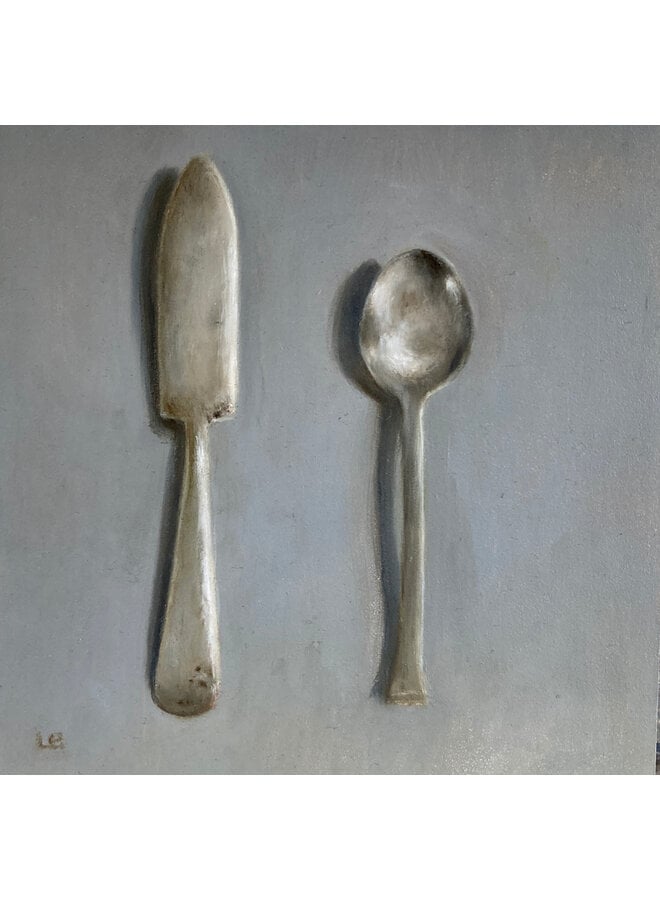 Cuchillo de mantequilla y cucharilla