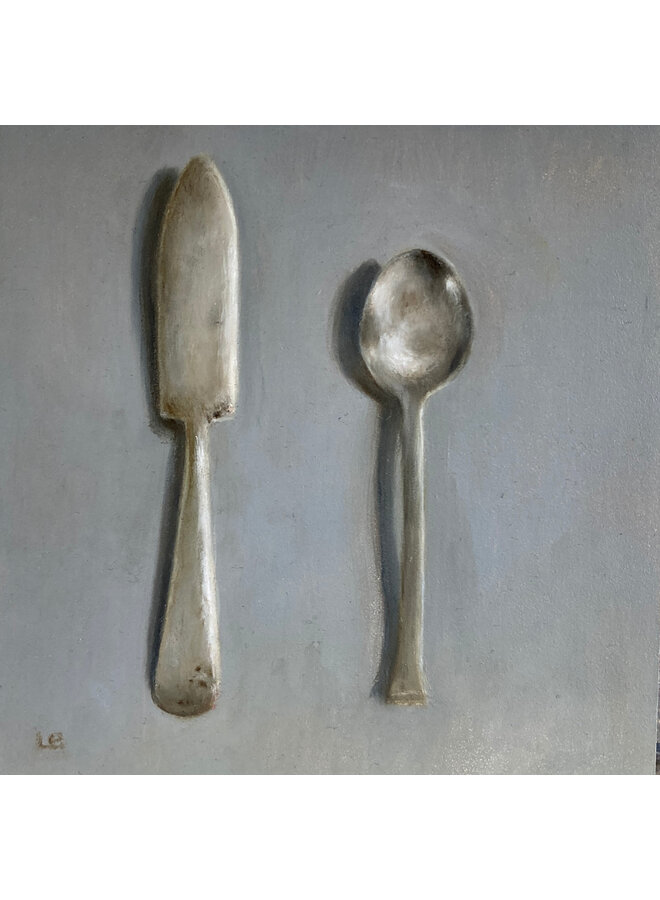 Cuchillo de mantequilla y cucharilla