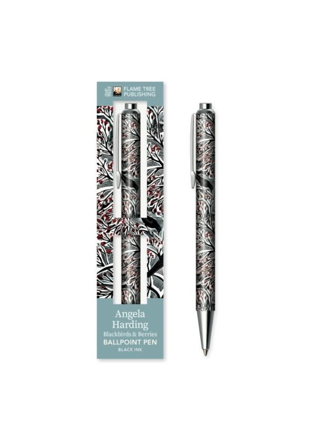 Stylo à bille Merles et Baies par Angela Harding
