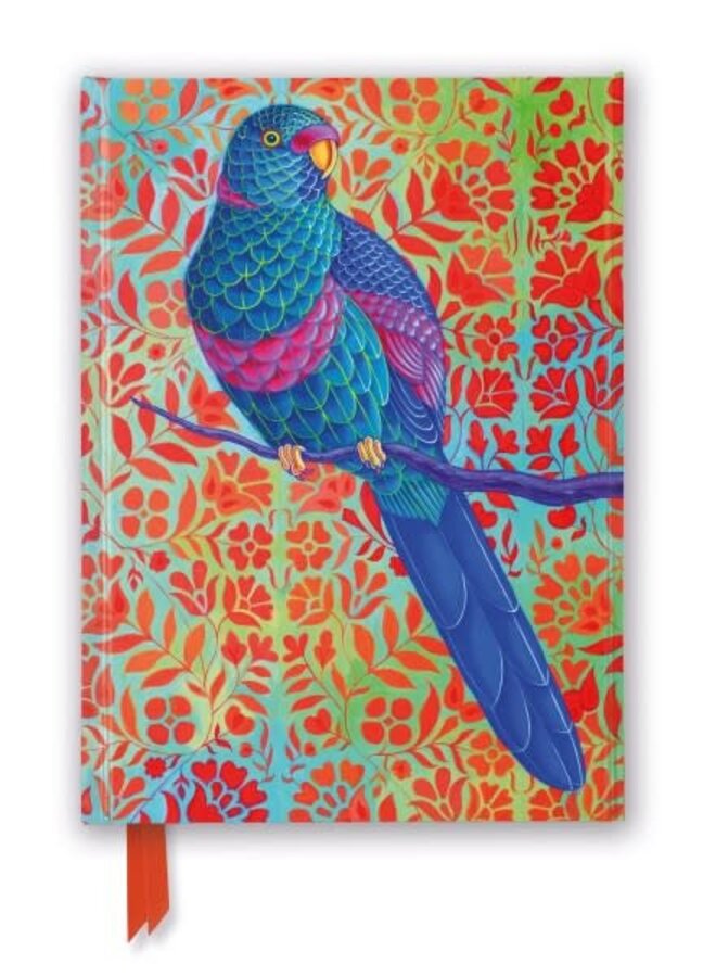 Blue Parrot  A5 Foiled  Blank  Journal  by Jane Tattersfield