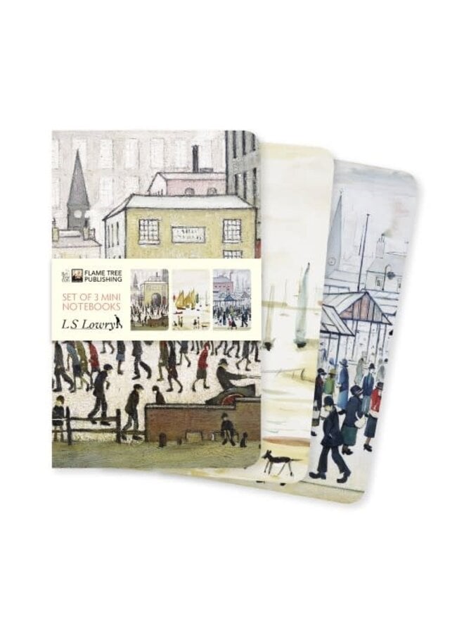 L.S.Lowry  3 Mini Notebooks by Lowry