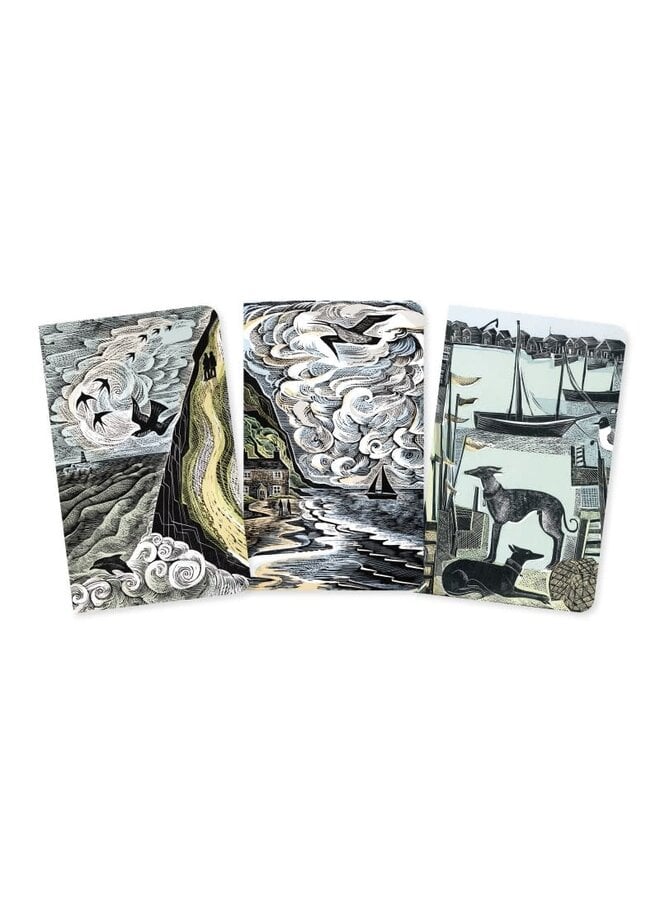 Coastlines 3 Mini Notebooks by Angela Harding