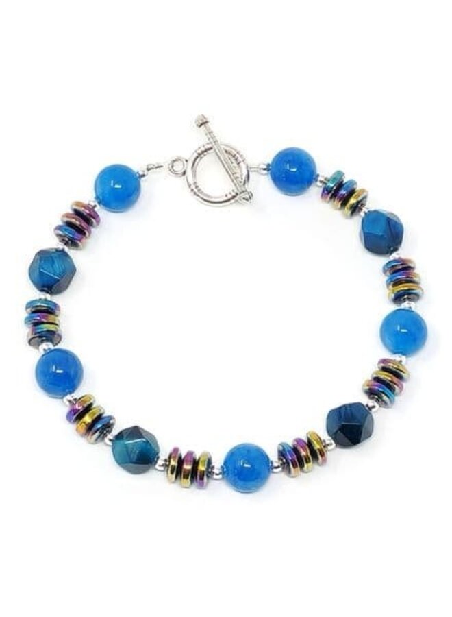 Marine B3 Gemstone Med Bracelet 145