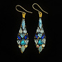 Blue Large Drop Earrings 687