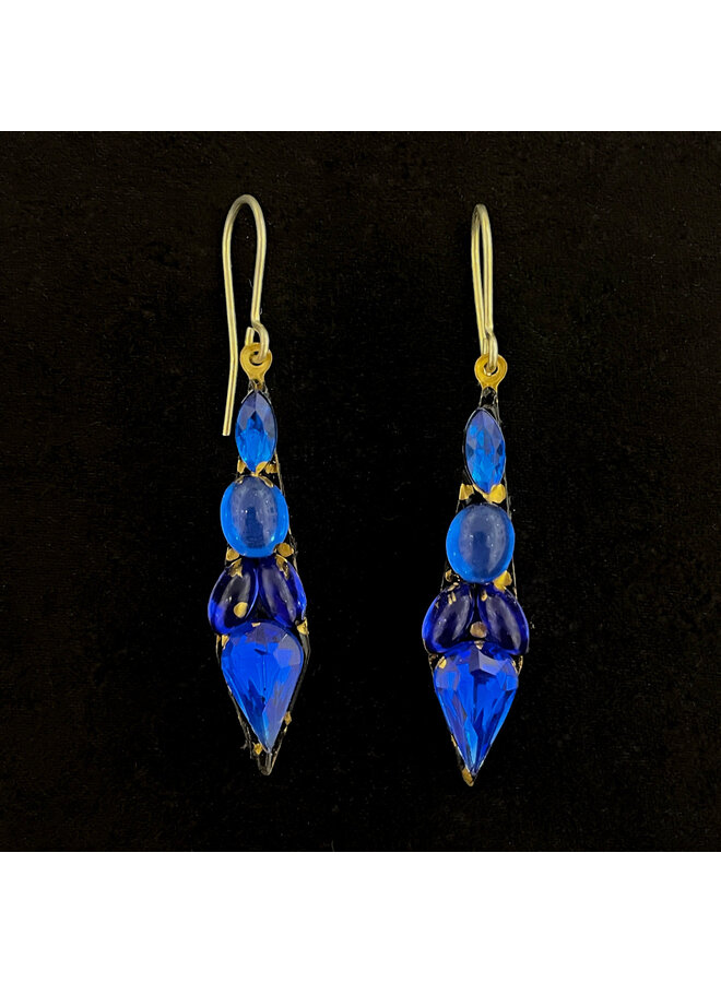 Pendientes colgantes de carámbano azul 686