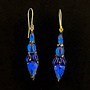 Boucles d'oreilles pendantes en forme de glaçon bleu 686