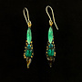 Green Icicle Drop Earrings 684