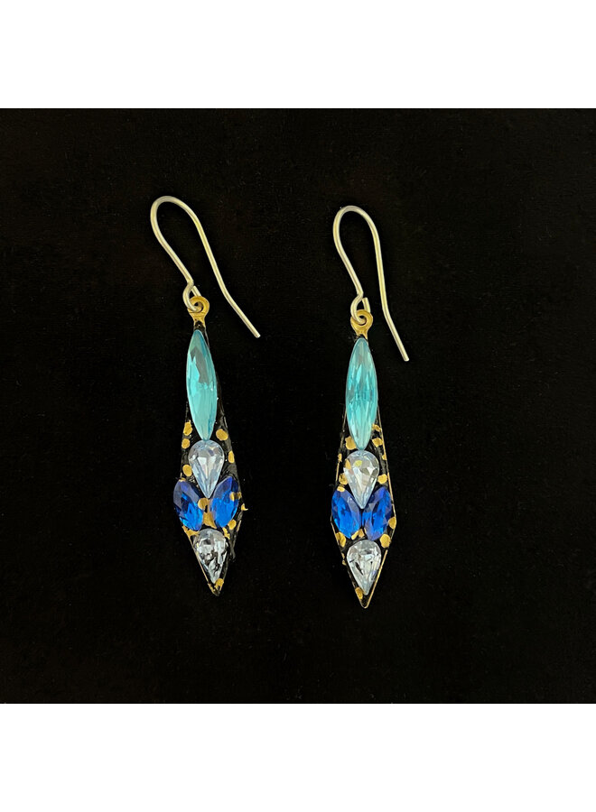 Pale Blue Icicle Drop Earrings 682