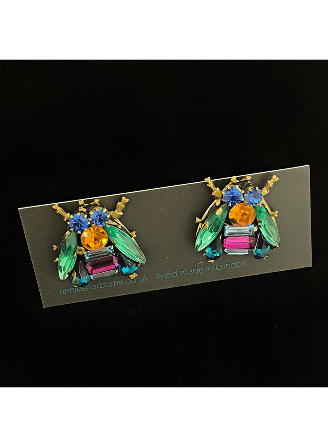 Bee with Turquoise Wings Stud Earrings 674