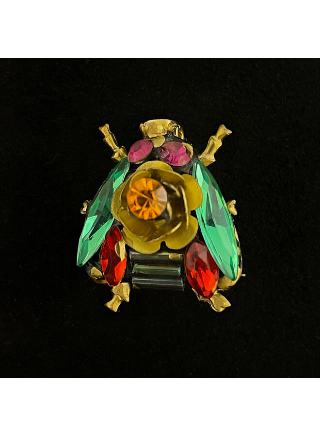Bee Green Wings Brooch 672