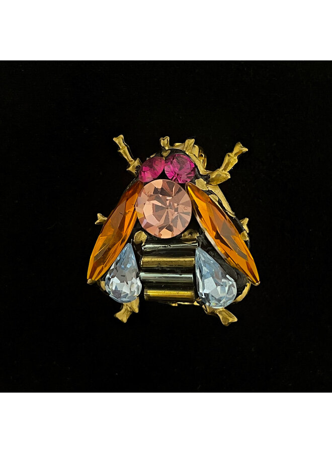 Broche de alas de abeja naranja 670