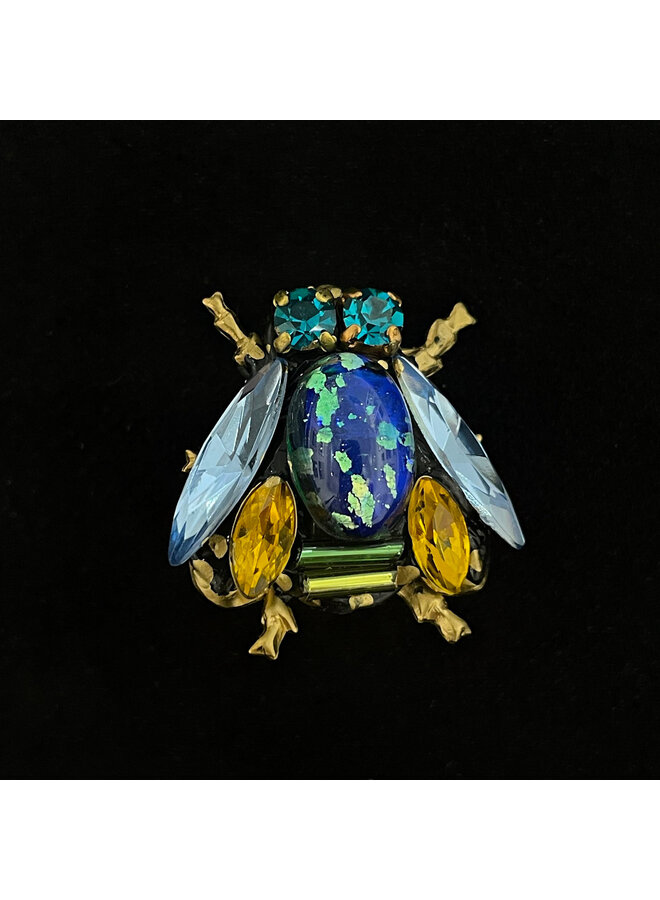 Broche Ailes d'Abeille Bleues 669
