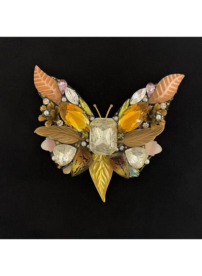 Gold Big Butterfly Brooch 667