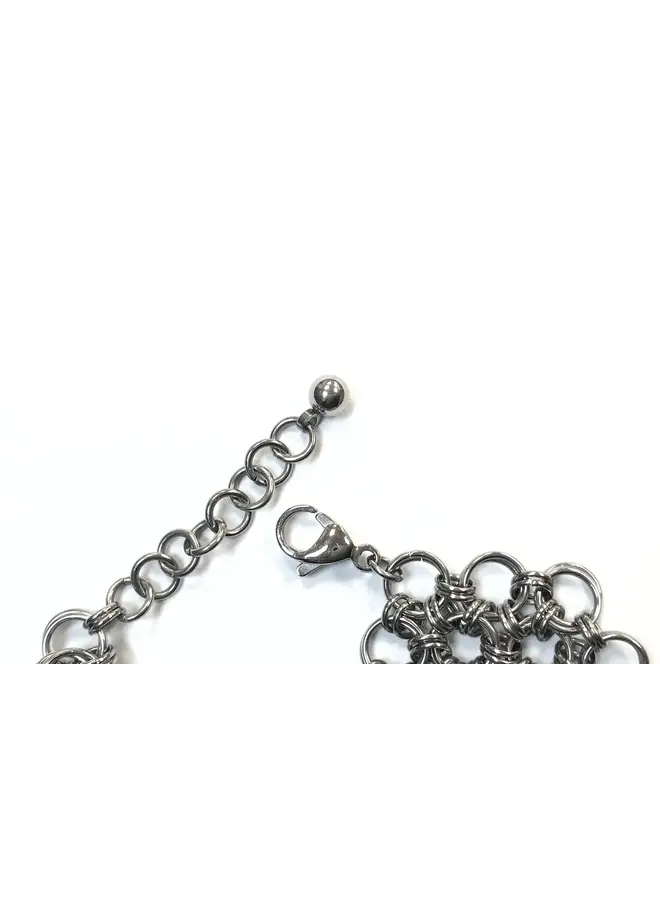 Chain Maille Japanese Armour Wide Bracelet