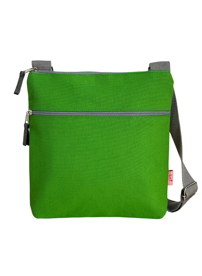 Bolso bandolera de lona verde hierba 153