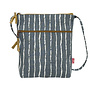 Bolso bandolera gris de rayas anchas 150