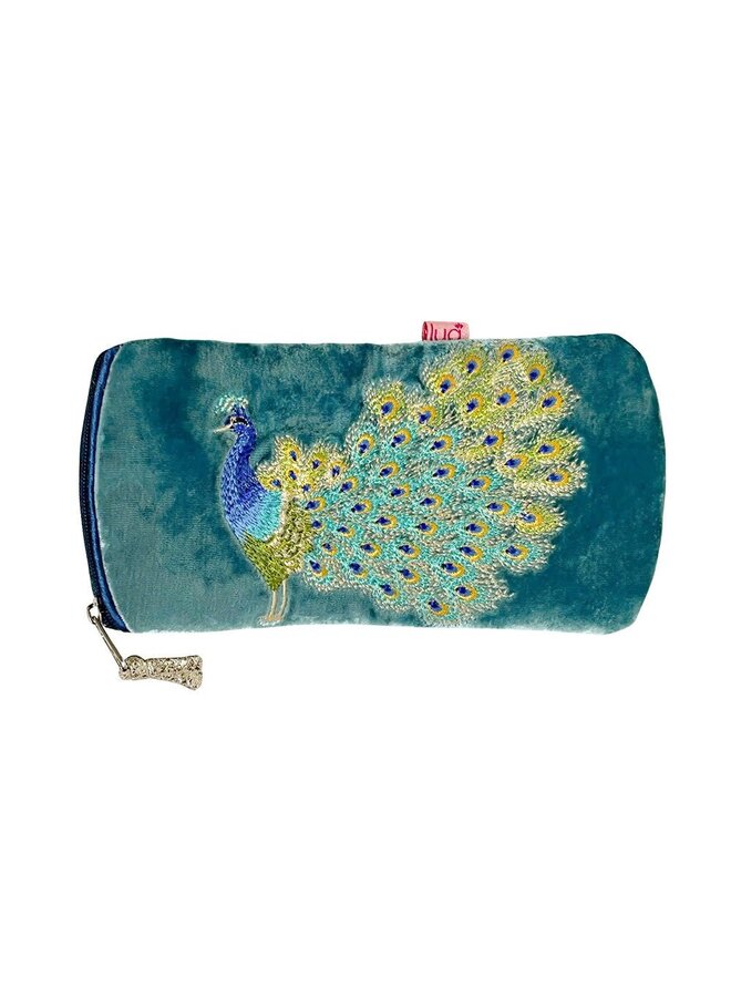 Peacock Glasses Purse Teal142