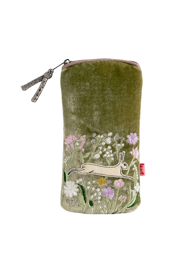Hare & Flowers Glasses Purse - Fennel 141
