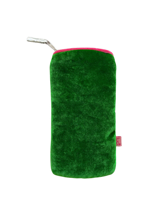 Grass Green Velvet Glasses Purse 139