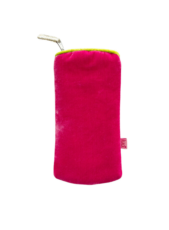 Monedero para gafas de terciopelo rosa flamenco 138