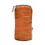 Bernsteinfarbene Samt-Brillenhandtasche 136