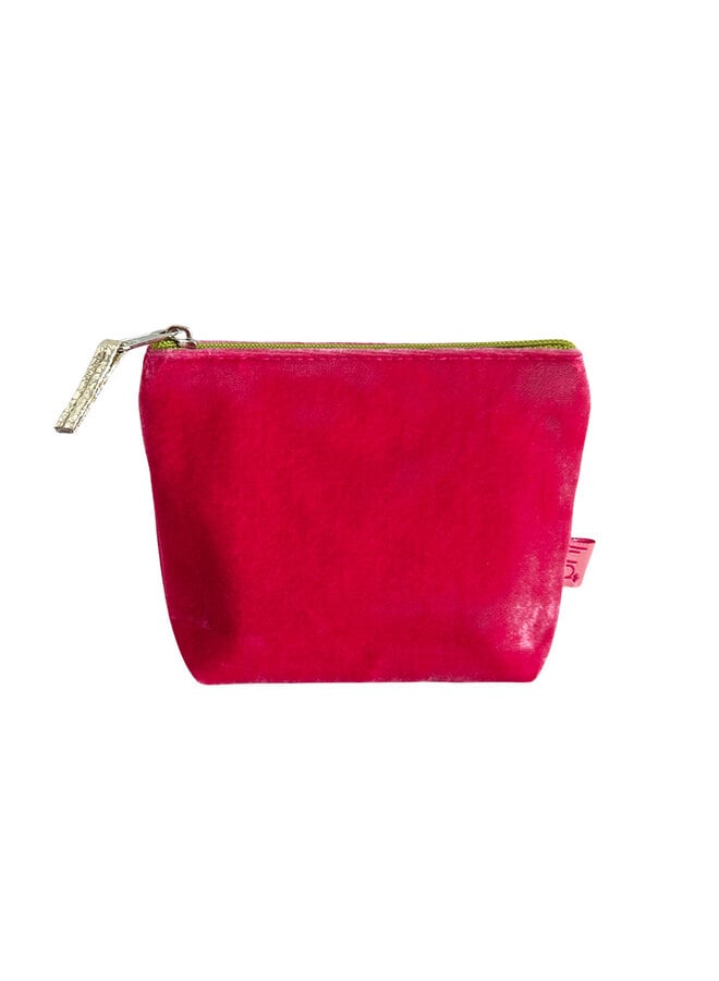 Flamingo Pink Velvet Mini-Geldbörse 122
