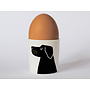 Happiness Black Dog  Blue eggcup 102
