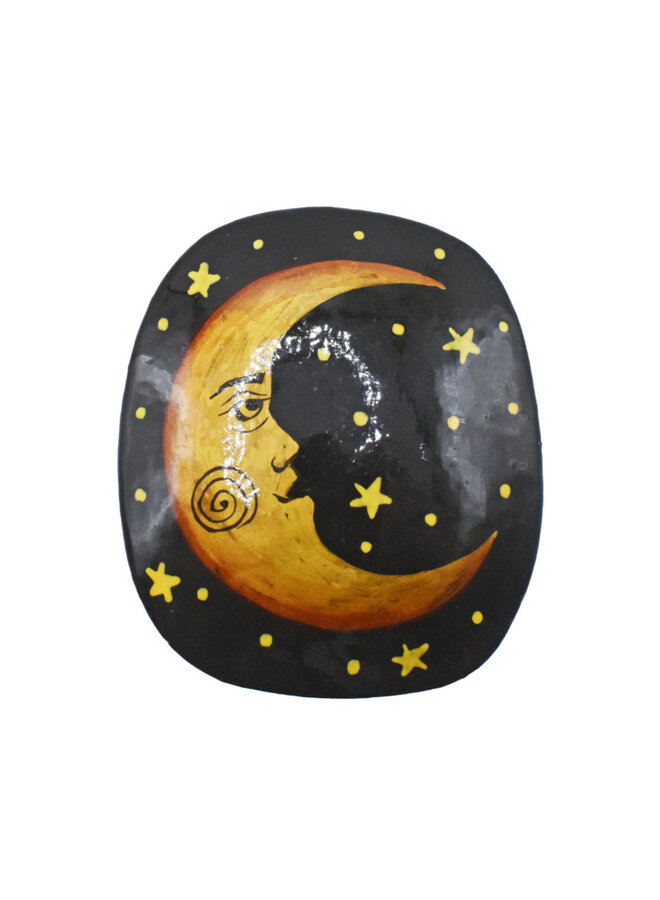 Boîte en papier mâché Lune