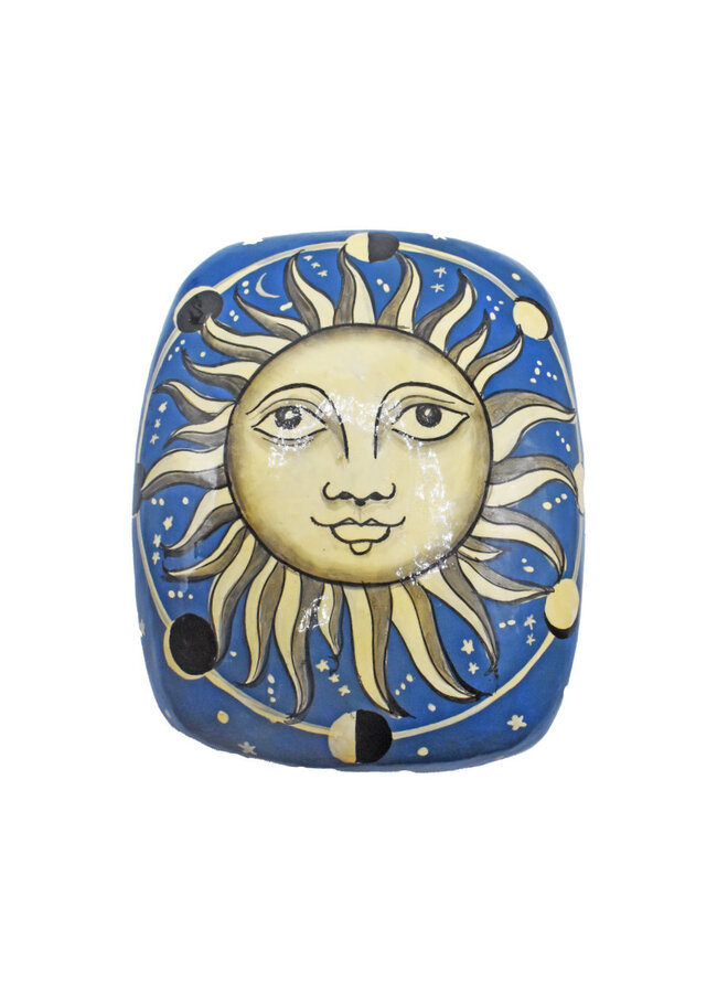 Caja de papel maché del sol