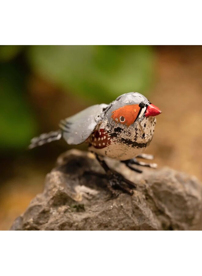 Zebra Finch  Recycled Garden Art