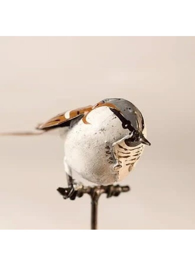 Sparrow on a Rod  Recycled Garden Art 10
