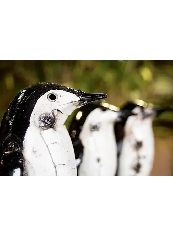 Poussin de pingouin, art de jardin recyclé 08